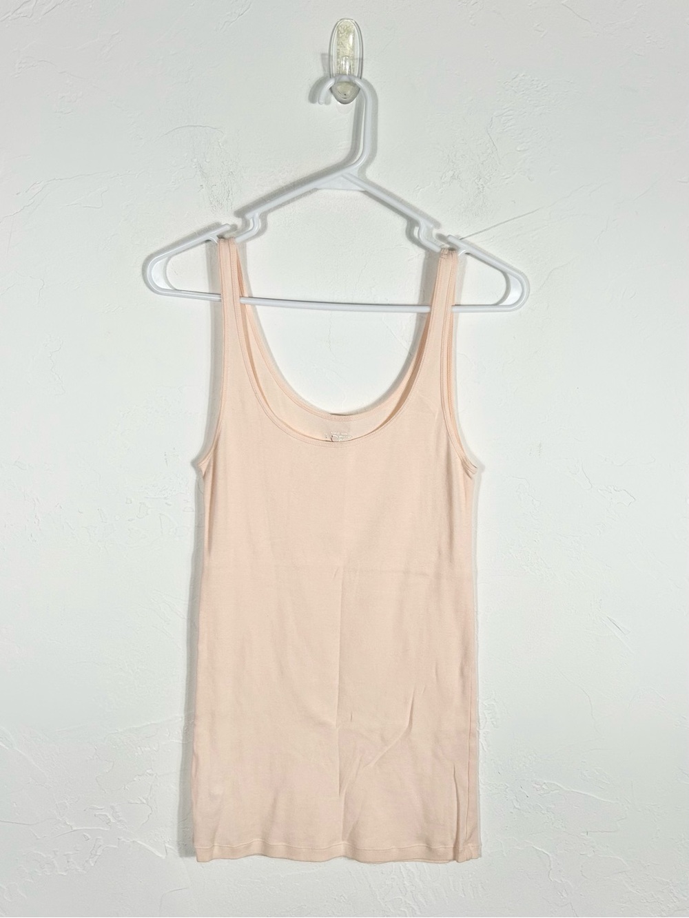 LOFT Ann Taylor Blush Pink Ribbed Scoop Neck Tank Top Size M Basic Cami